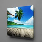İskelede Manzara Kanvas Tablo 80x80cm