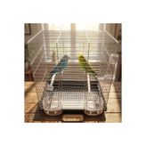 island toys BAMBU PETSHOP Çıft Kapılı Kuş Kafesı 30x23x37(YÜKSEKLİK) Boyutlarında Hedıyelı Çekmeceli Muhabbet