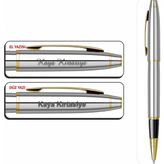 Isminize Özel Scrikss 35 Gold Krom Roller Kalem - 1
