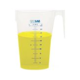 Isolab Kulplu Beher P P Kısa Form Mavi Baskılı 2000 ml