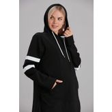 Işşıl O7213 Bant Çizgi Kol Emzirmeli Hamile Sweatshirt
