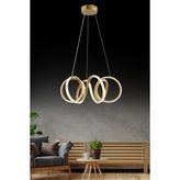 Istanbul Avize Delux Eskitme Ledli Modern LED Avize - Altın