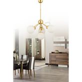 Istanbul Avize Larin 4'lü Gold Beyaz Glop Camlı Avize - Gold - Beyaz