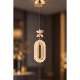 İstanbul Avize Led Alfa Tekli Gold Ledli Led Avize