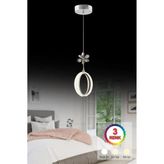 Istanbul Avize Zeus Tekli Gümüş 3 Renk Ledli Modern LED Avize