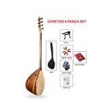 istanbul müzik tedarik Jak Girişli Uzun Sap Maun Gövde Kaliteli Gürgen Sap Saz El Yapımı Bağlama Seti
