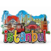 İstanbul Temalı Ahşap Buzdolapı Süsü Magnet Alk5937