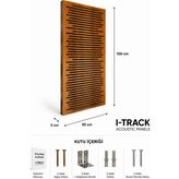 iTrack 50*100 cm Ahşap Difüzör Akustik Panel Walnut