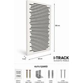 iTrack 60*120 cm Ahşap Difüzör Akustik Panel Beyaz