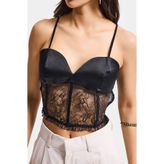it's basic Kadın Crop Dantel Detaylı Büstiyer