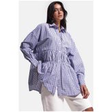 it's basic Kadın Ekose Oversize Gömlek