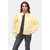 It's Basic Kadın Sarı Oversize Özel Tasarım Gömlek