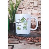Its Mojito Time Baskılı Hediyelik Kupa Bardak - Beyaz