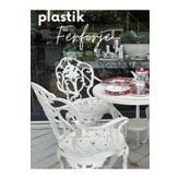 IVF Isparta Model Ferforje Görünümlü 60 Cm Çap Plastik Masa Ve Sandalye Balkon Takım 2 Sandalye 1 Masa