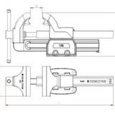 İzeltaş 7400 100 mm Dövme Çelik Mengene