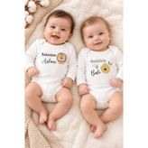 İZYALİF BABY Kız Erkek Bebek Konsept Yazılı Body Zıbın Atlet Takımı 2li 2 Adet Uzun Kollu Pamuklu