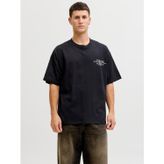 Jack & Jones 12292982-B Dust Script Erkek Siyah Tişört