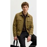 Jack & Jones Erkek Ceket Gömlek Yaka Çıtçıt Düğmeli Cepli Günlük Şık Regular Fit Jprblawayne Trucker - Kahverengi
