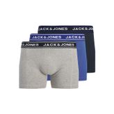 JACK & JONES Erkek JACDANNY SOLID TRUNKS 3 PACK Pamuklu Boxer