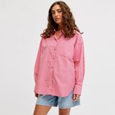 Jack & Jones Kadin Basic Oversize Poplin Gömlek - Jamie - 12E - Pembe