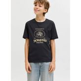 Jack & Jones Siyah Erkek Çocuk Baskılı T-Shirt 12298349 - 8 Yaş