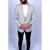 Jan Carlucci Keten Regular Drop 4 Ceket - 54 - Beyaz