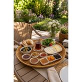 Janset Rattan tepsi büyük boy 50 cm sini