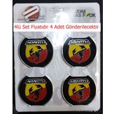 Jant Göbeği Arma ABARTH 60mm 4'lü Set Alüminyum