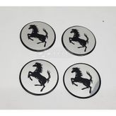 Jant Göbeği Arma Ferrari 60mm 4lü set alüminyum Yapıştırma gri