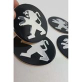 Jant Göbeği Arma Peugeot Uyumlu Alüminyum 60Mm. 4'Lü Set Siyah Arma
