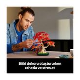 Japon Kırmızı Akçaağaç Bonsai Ağacı 10348 - Kırmızı ve Kehribar Sarısı Yapraklara Sahip Yapay Bitki Içeren Sevgililer Günü'ne Özel Model Yapım Seti (474 Parça) - Option-1
