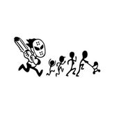 Jason Voorhees Koşan Aile Komik Sticker 17X17 Cm Siyah