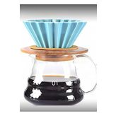 Jet's Home Ahşap Standlı Dripper Turkuaz Renk