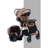 Joell Trendy Travel Sistem Cift Yonlu Bebek Arabasi Gold Kahve