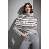 JOIN US Pul ve Sim Detaylı Ajurlu Multi Triko Panço