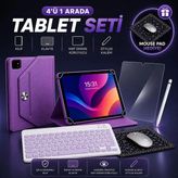 Jolita Nubia Red Magic Nova 11" Uyumlu 4’lü Tablet Seti Klavye + Kılıf + Kalem - Mor