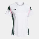 Joma 902518.213 Montreal Kadın Sıfır Yaka Beyaz Yeşil Spor Tişört