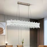 Jorgen Sıralı 96 Watt Led Avize Uzun Oval Tasarım Salon Yemek Odası