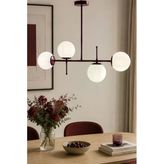 Jose 4Lü Bordo Renkli Modern Salon Avize