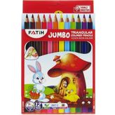 Jumbo Üçgen Kuru Boya Kalemi 12 Renk