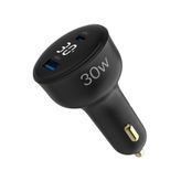 Juo 30W Led Ekranlı Type-C ve USB-A iPhone Android Tablet Araç İçi Şarj Cihazı