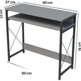 Just Cheap Store Çalışma Masası Çam Kahverengi 90 - Belirtilmemiş - Ahşap - Beyaz