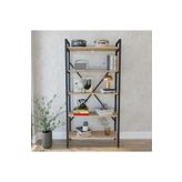 Just Home Athena 5 Raflı Geniş Metal Kitaplık - Sepet