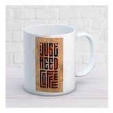 Just Need Coffee İki Tarafı Baskılı Kupa