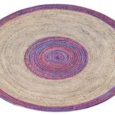 Jüt Sisal Halı 98, Mor, 100X100