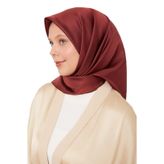 K.Bordo Çift Taraflı Twill İpek Eşarp
