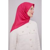 K.Fuşya Düz Renk Trend Twill Eşarp