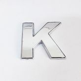 K Harfi 3,75 Cm Krom Yapışkanlı