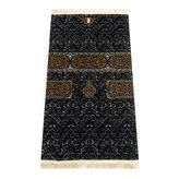 Kabe Desenli Ultra Plus Siyah Şönil Seccade 6