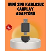 Kablosuz Carplay ve Android Auto Dönüştürücü – Usb-A & Type-C Girişli Akıllı Adaptör